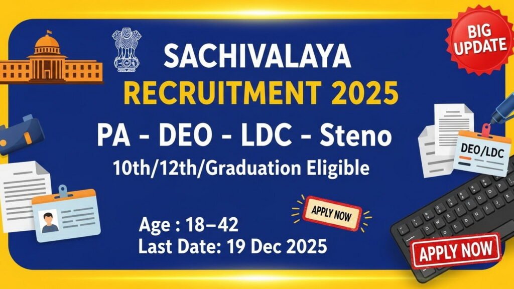 Sachiwalya Recruitment 2025